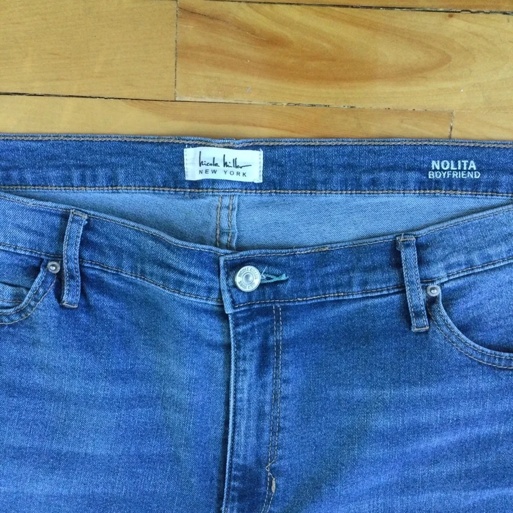 NICOLE MILLER New York Nolita Boyfriend Jeans Women's Plus 18 Medium Wash – EUC - Picture 4 of 13